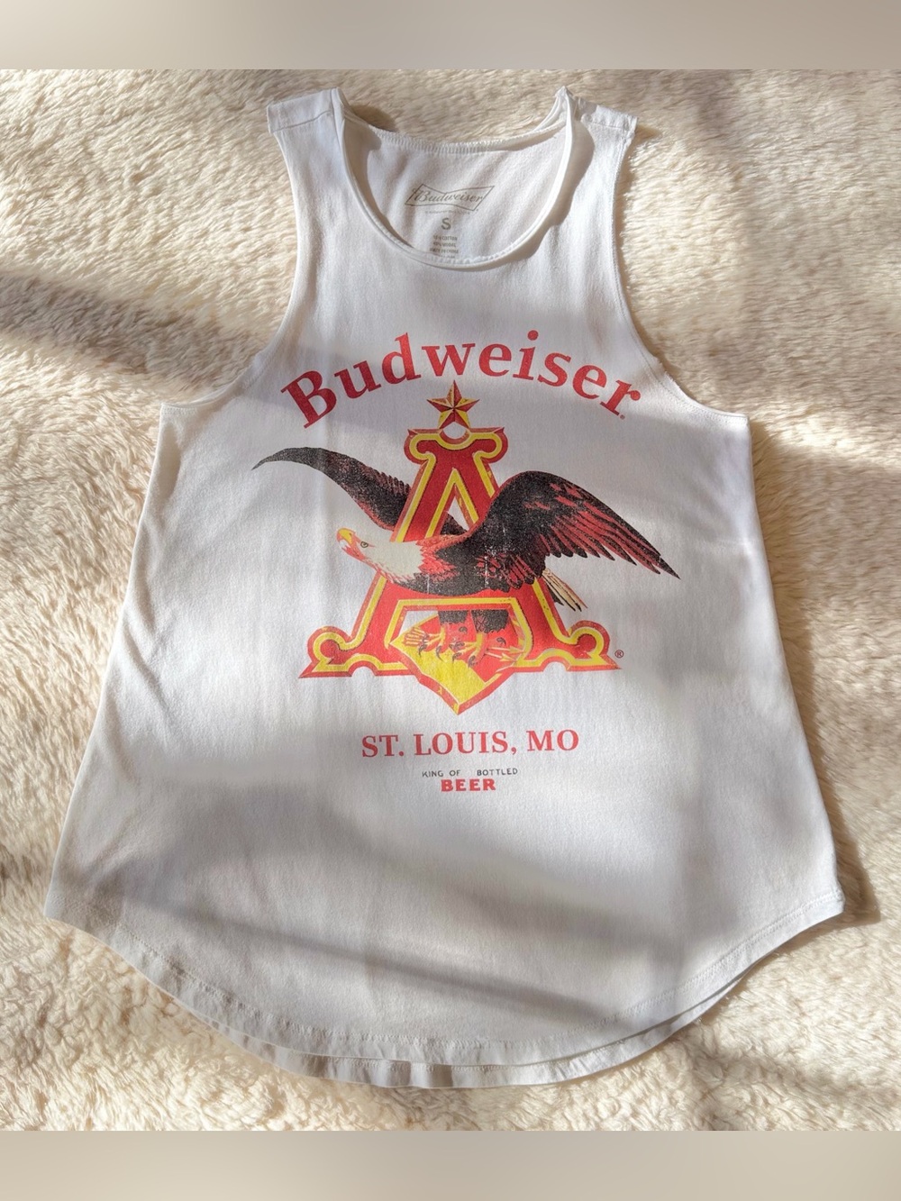 Budweiser Vintage Eagle Anheuser Busch Graphic Logo Tank Top America Women’s S